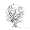 dogwood tree tattoo design idea