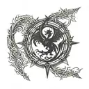 dark souls 3 eclipse minimalist tattoo featuring tattoo design idea