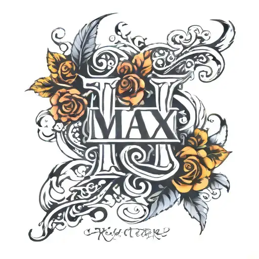 Max name tattoo tattoo design idea