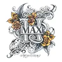 Max name tattoo tattoo design idea