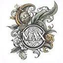 Max name tattoo tattoo design idea