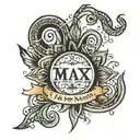 Max name tattoo tattoo design idea