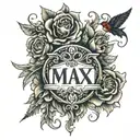 Max name tattoo tattoo design idea