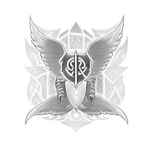 Norse uk airforce tattoo design idea
