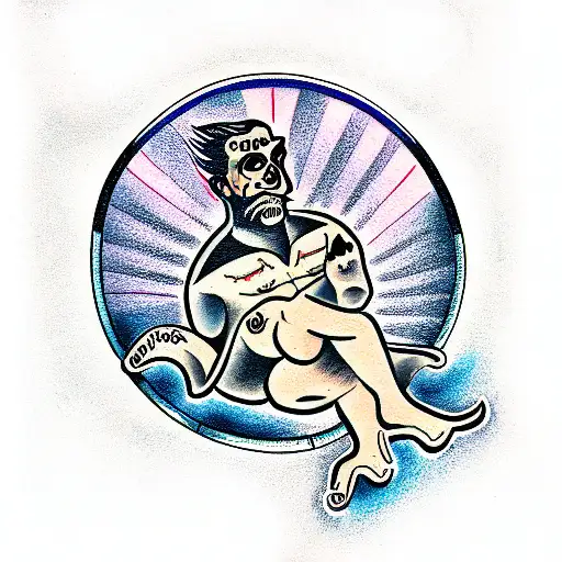 Mental Confusion Man tattoo design idea