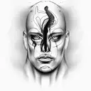 Mental Confusion Man tattoo design idea