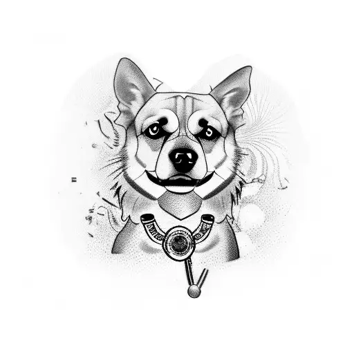 A unique tattoo of a dog with a stethoscope around its neck, symbolizing your passion for animals and medicine. tattoo design idea