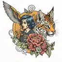 Laurie and Oscar mixed together tattoo design idea