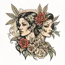 Laurie and Oscar mixed together tattoo design idea