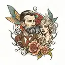 Laurie and Oscar mixed together tattoo design idea