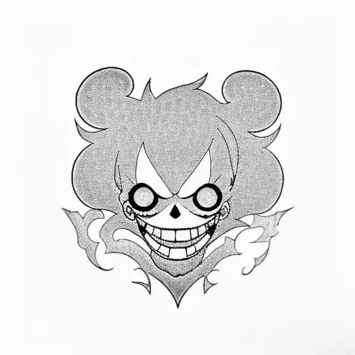 one piece anime , character akagami shanks, little details  tattoo design idea