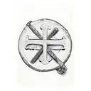 bible verse in a scroll with a cross on the side tattoo design idea