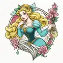 princess aurora disney tattoo design idea