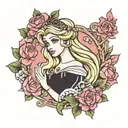 princess aurora disney tattoo design idea