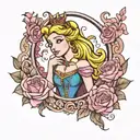 princess aurora disney tattoo design idea