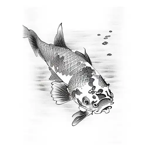 two koi fish tattoo design idea