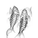 two koi fish tattoo design idea