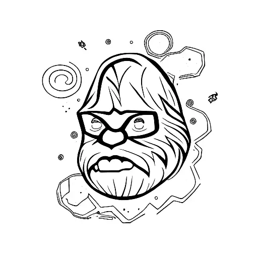 bigfoot tattoo design idea