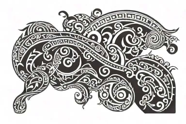 tribal shoulder sleeve down to mid bicep tattoo tattoo design idea