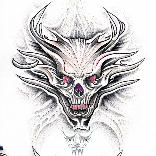 demons melting tattoo design idea