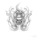 full body Medusa tattoo design idea