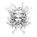 full body Medusa tattoo design idea