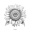 sunflower with movement tattoo design idea