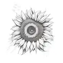sunflower with movement tattoo design idea