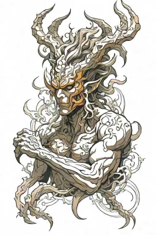 Ifrit final fantasy xvi tattoo design idea