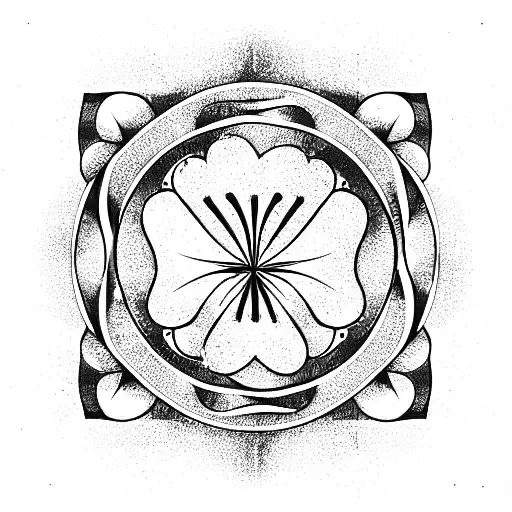 Clover with four leaves, a symbol of good luck tattoo design idea