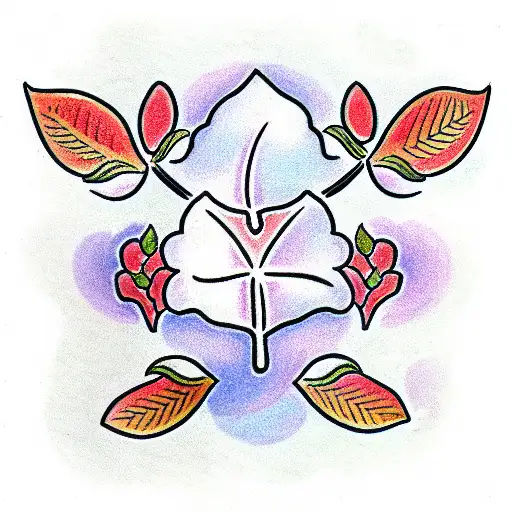 Clover with four leaves, a symbol of good luck tattoo design idea