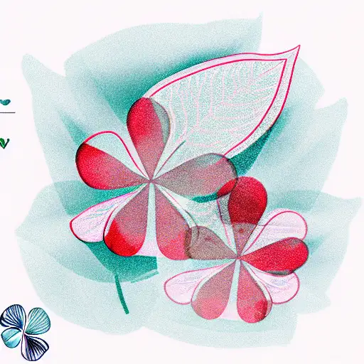 Clover with four leaves, a symbol of good luck tattoo design idea