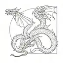 Korean style dragon tattoo design idea