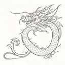 Korean style dragon tattoo design idea