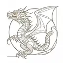 Korean style dragon tattoo design idea