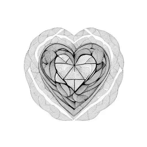 heart puzzle piece tattoo design idea