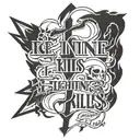 ice nine kills quote in Lightning tattoo design idea