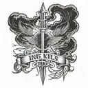 ice nine kills quote in Lightning tattoo design idea