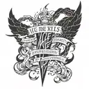 ice nine kills quote in Lightning tattoo design idea