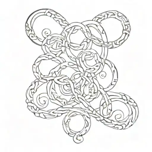 An army of infinity symbols marching across the arm, each one representing a family member tattoo design idea