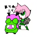 GIR from invader zim fighting hk47 from knights of the old republic tattoo design idea