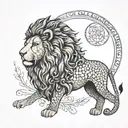 Lion zeus olympo  tattoo design idea