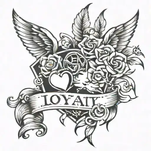 loyalty love respect  tattoo design idea