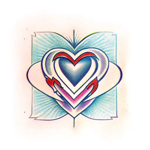 heart with infinity sign  tattoo design idea