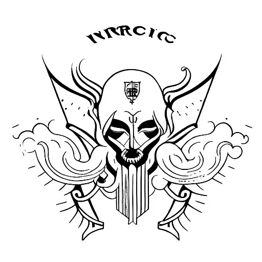 morior invictus tattoo design idea