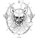 morior invictus tattoo design idea