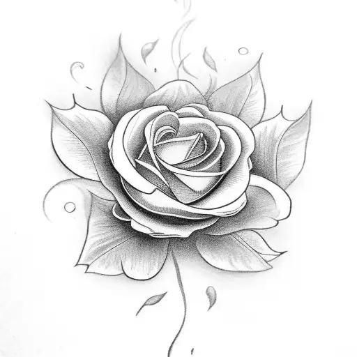 old English font saying forever with flowers around it leading up to woman tattoo design idea