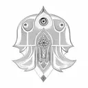 Hamsa Symbol tattoo design idea