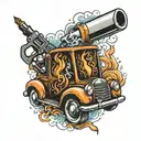 car with a lighter and a joint tattoo design tattoo design idea