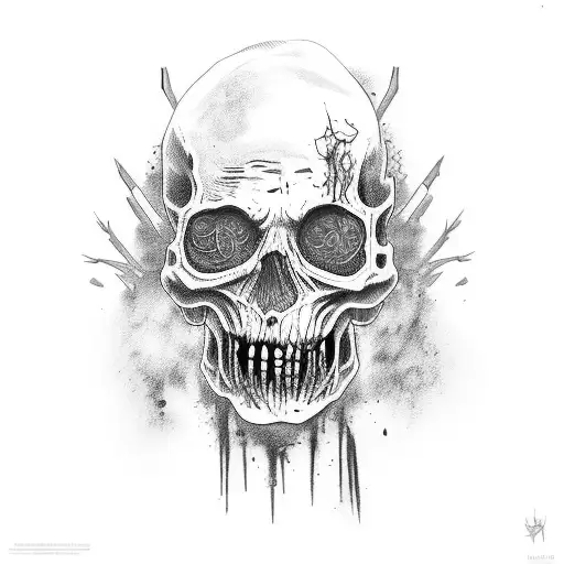 walking dead man tattoo design idea